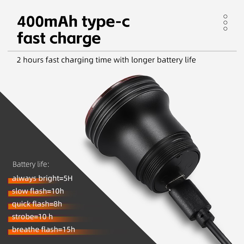 Smart Sensing Bike Tail Light Waterproof TypeC Charging LED Taillight For MTB Road Bikes 2