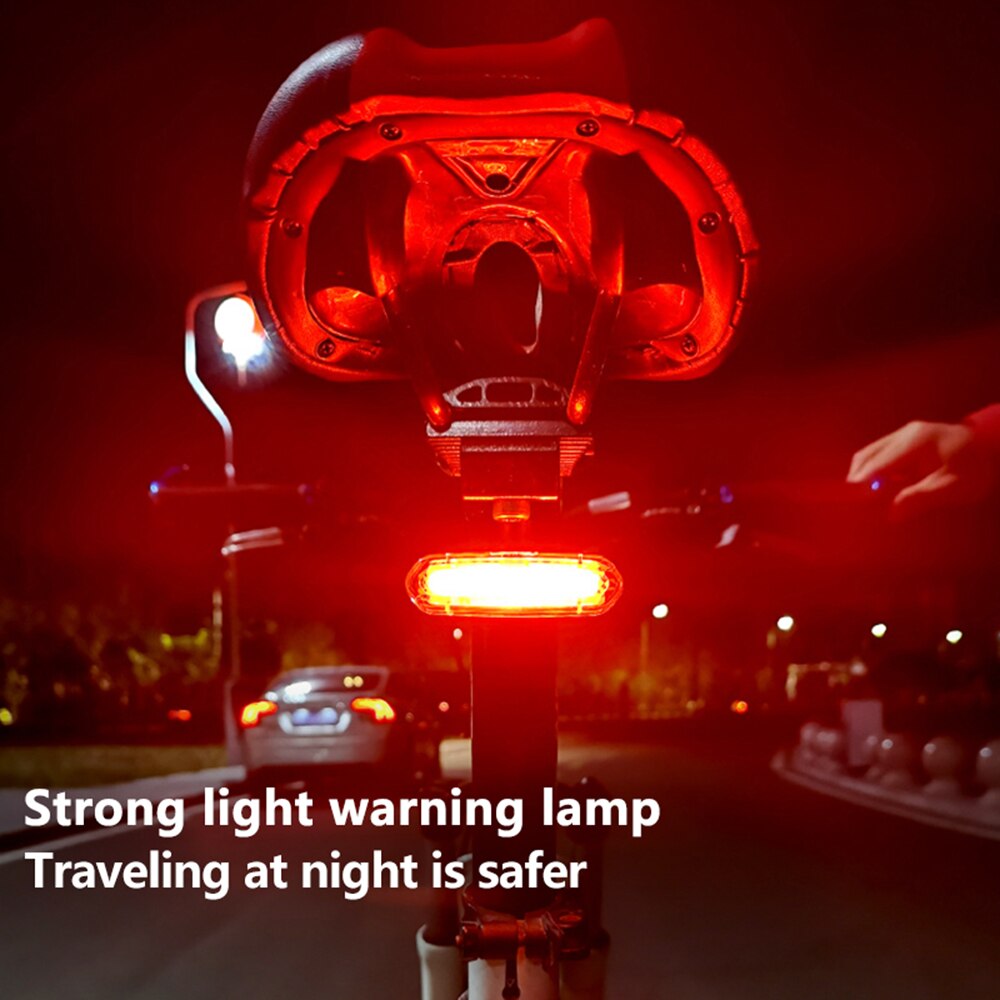USB Rechargeable MTB Bicycle Taillight Red LED Rear Warning Light For Cycling Safety 5