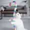 Interactive Feather Cat Toy Wand Colorful Caterpillar Teaser for Fun Playtime