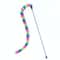 Interactive Feather Cat Toy Wand Colorful Caterpillar Teaser for Fun Playtime