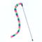 Interactive Feather Cat Toy Wand Colorful Caterpillar Teaser for Fun Playtime