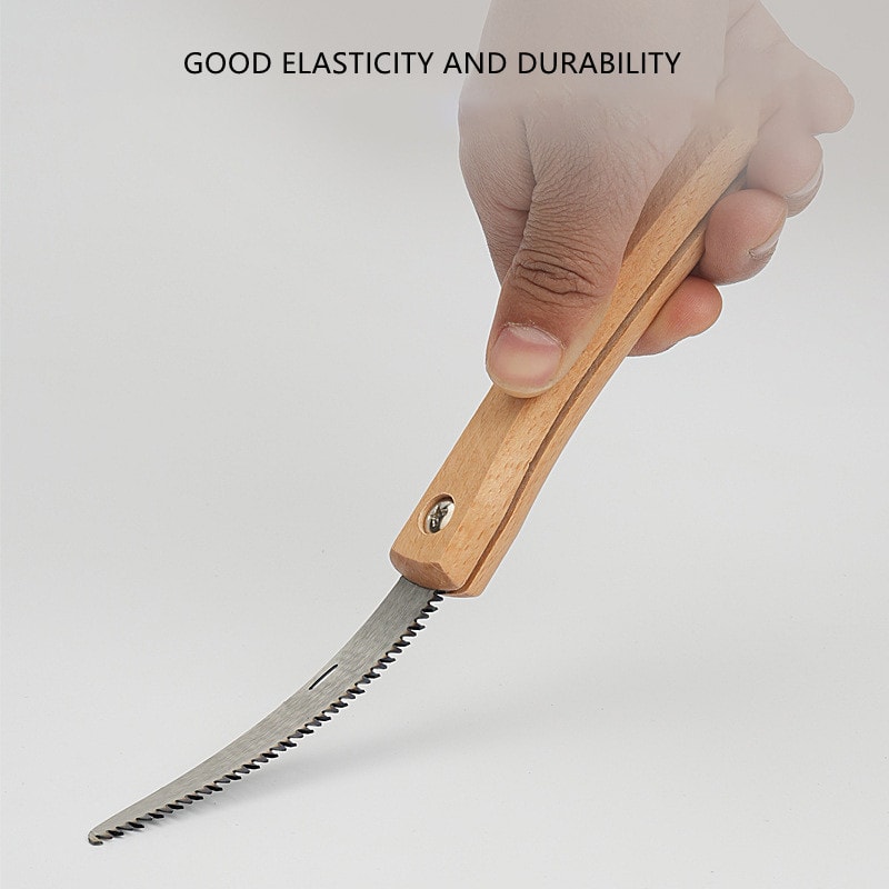 Mini Folding Hand Saw with Non-slip Wooden Handle for Precision Woodworking & Plastic Cutting