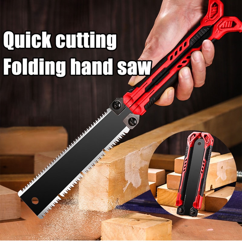 Portable Pocket Folding Saw DoubleEdge Pull Saw For Woodworking Camping 1