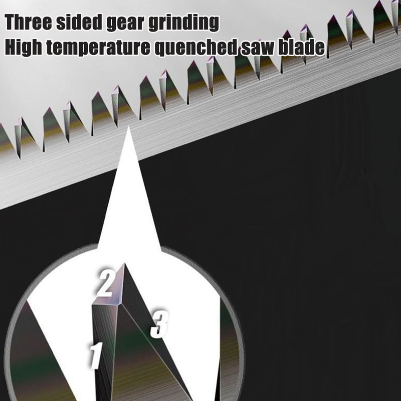 Portable Pocket Folding Saw DoubleEdge Pull Saw For Woodworking Camping 3