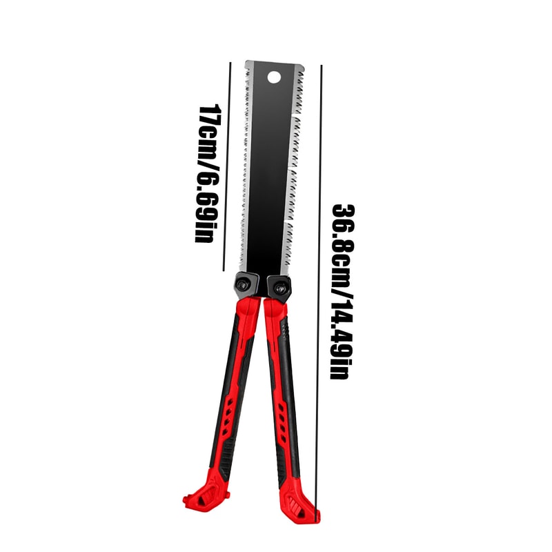 Portable Pocket Folding Saw DoubleEdge Pull Saw For Woodworking Camping 4