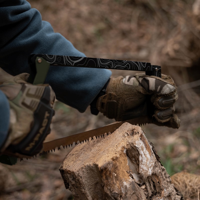 Folding Saw For Camping Aluminum Alloy Multifunctional Hand Saw Foldable Outdoor Survival Tool 3