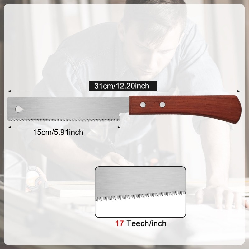 Handheld Flush Cut Saw for Woodworking & Garden Pruning Precision Tool for Carpentry & Household Use