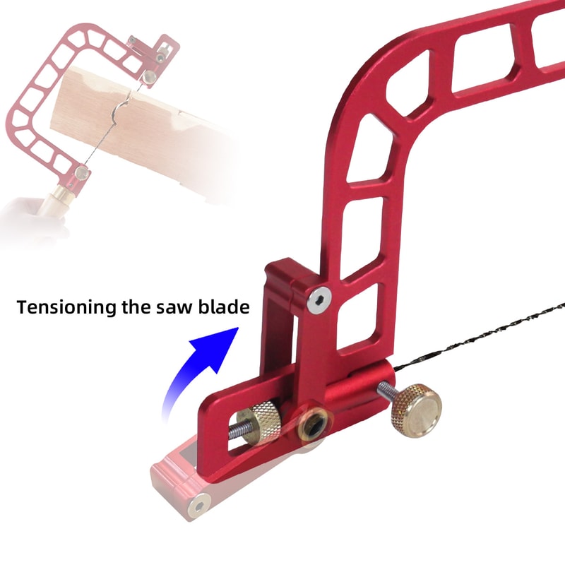 Premium Coping Saw with Cam Lever Tension and Aluminum Alloy Frame Ideal for Ceramic, Glass, and Metal Cutting