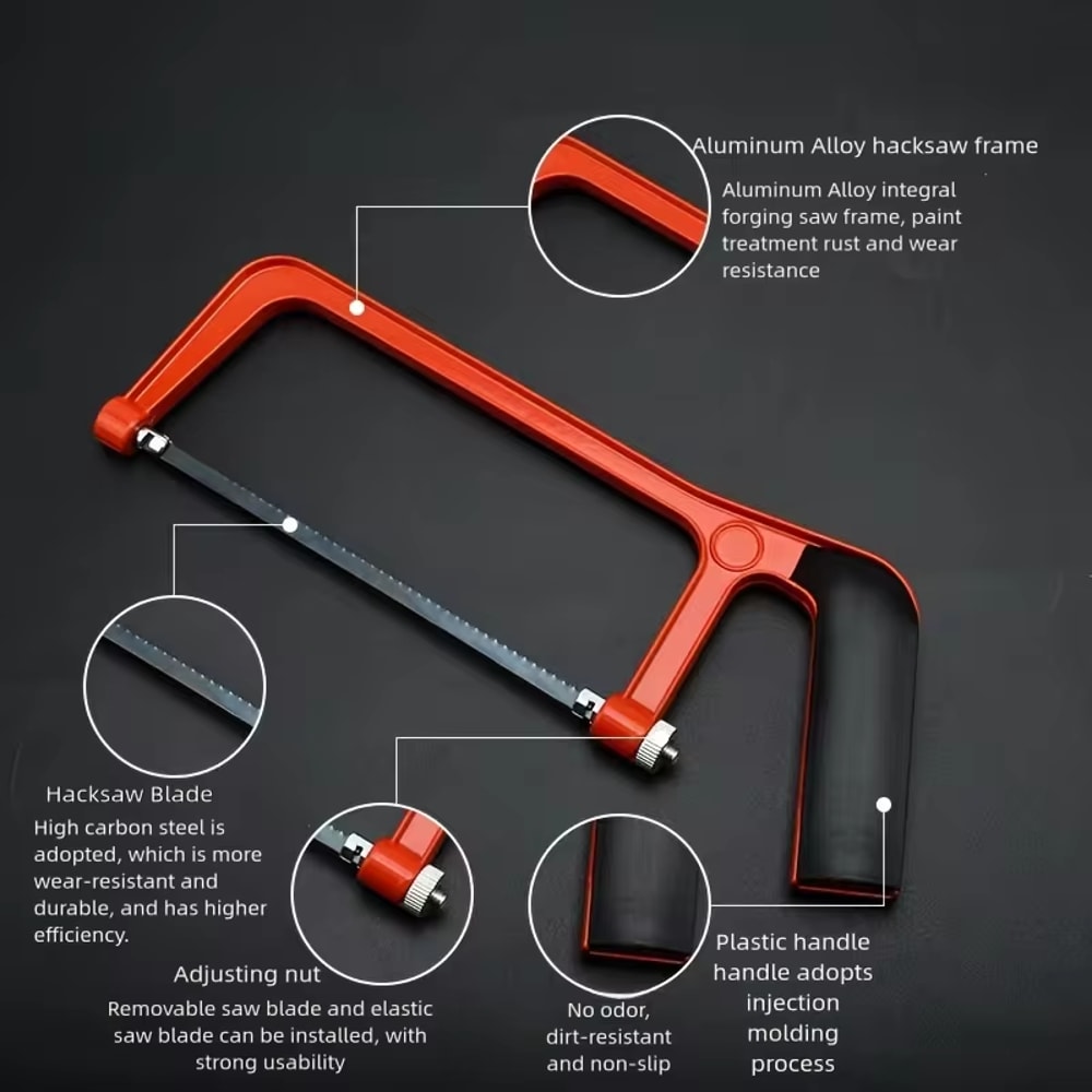 Mini Saw Metal Blade Childrens Hand Saw with Steel Frame for DIY Woodworking