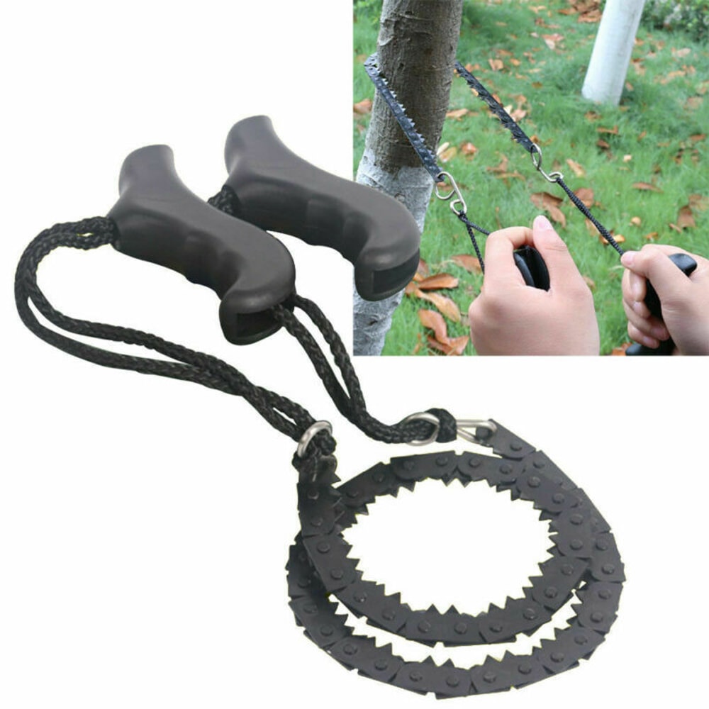 Heavy Duty Pocket Chainsaw Survival Wire Saw for Outdoor, Camp & Hiking