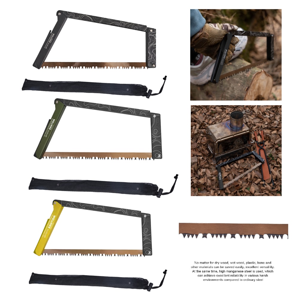 Aluminum Alloy Folding Saw With Storage Bag MultiFunctional Outdoor Hand Saw For Hiking Camping And 0