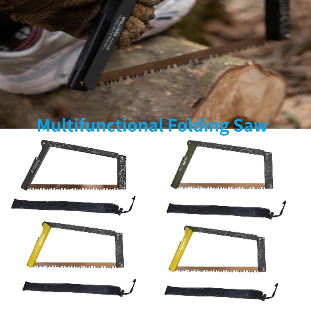 Aluminum Alloy Folding Saw With Storage Bag MultiFunctional Outdoor Hand Saw For Hiking Camping And 1