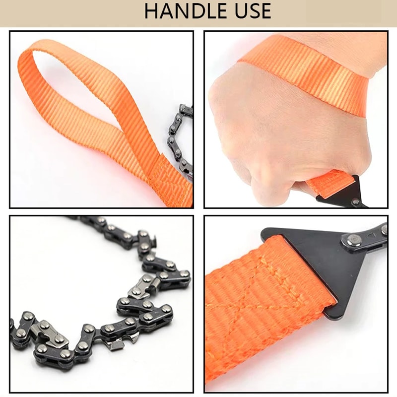 Portable Hand Chain Saw Emergency Wood Cutting Tool For Hiking Camping And Survival 2