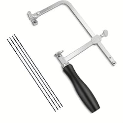 saw set with adjustable frame, v-slot bench pin clamp versatile tool for precise jewelry crafting