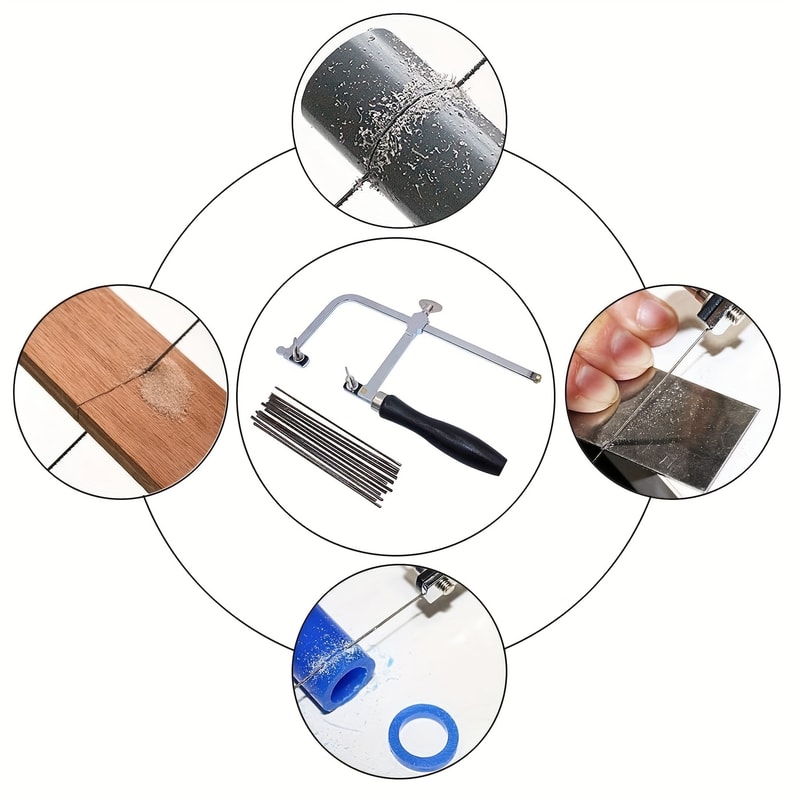 Saw Set with Adjustable Frame, V-Slot Bench Pin Clamp Versatile Tool for Precise Jewelry Crafting