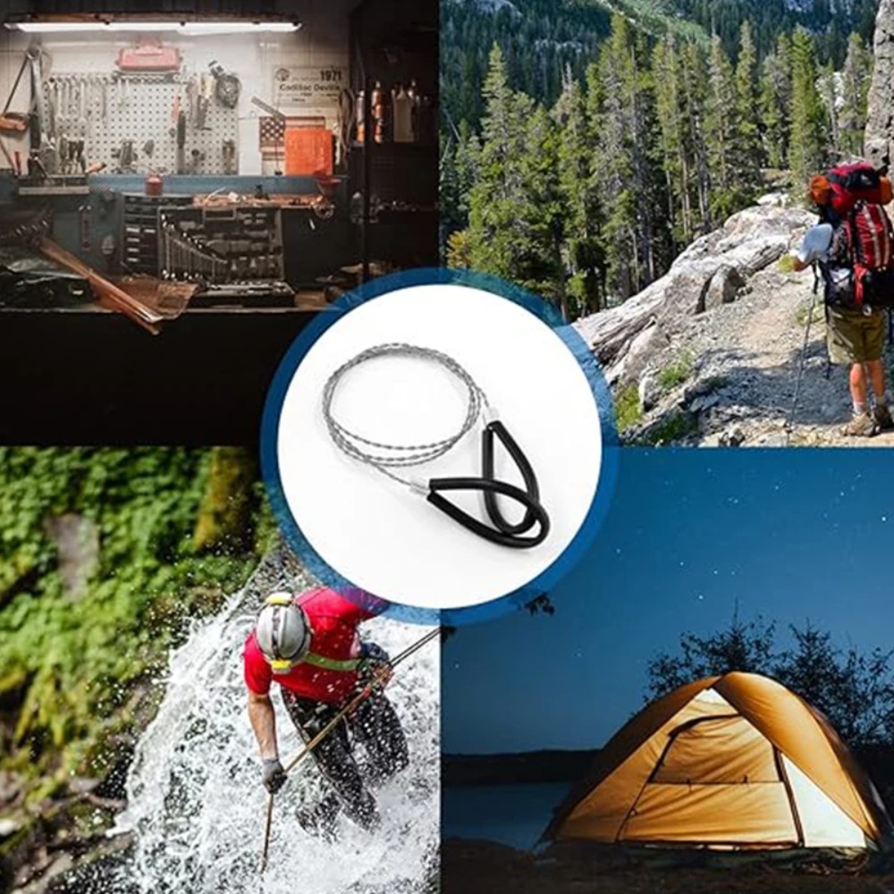 Portable Folding Chainsaw Stainless Steel Survival Wire Saw For Wood Rubber And Plastic Cutting 1