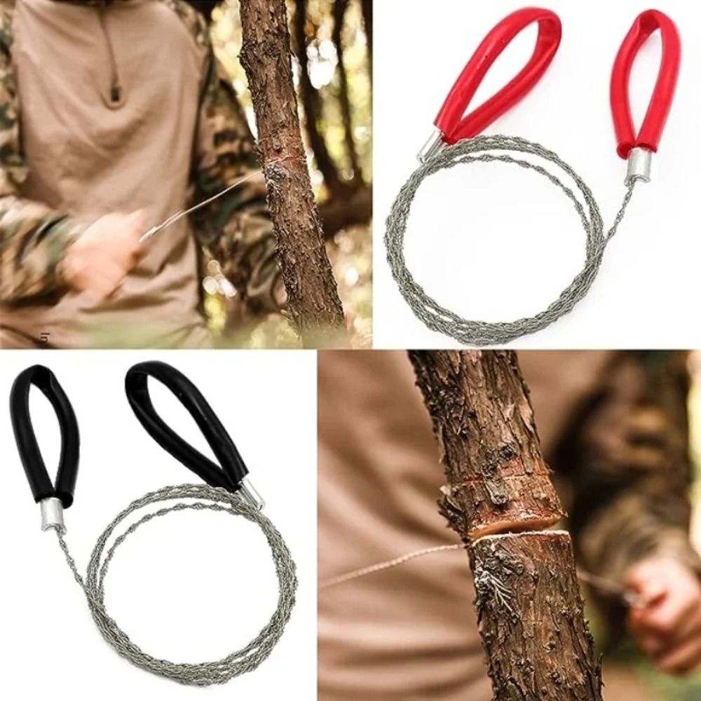 Portable Folding Chainsaw Stainless Steel Survival Wire Saw For Wood Rubber And Plastic Cutting 5