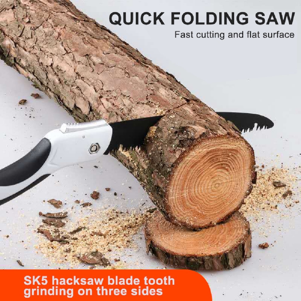 Folding Wood Saw For Outdoor Garden Compact Sharp Camping And Woodworking Tool 2