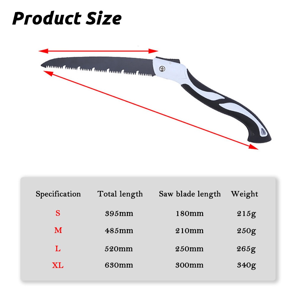 Folding Wood Saw For Outdoor Garden Compact Sharp Camping And Woodworking Tool 5