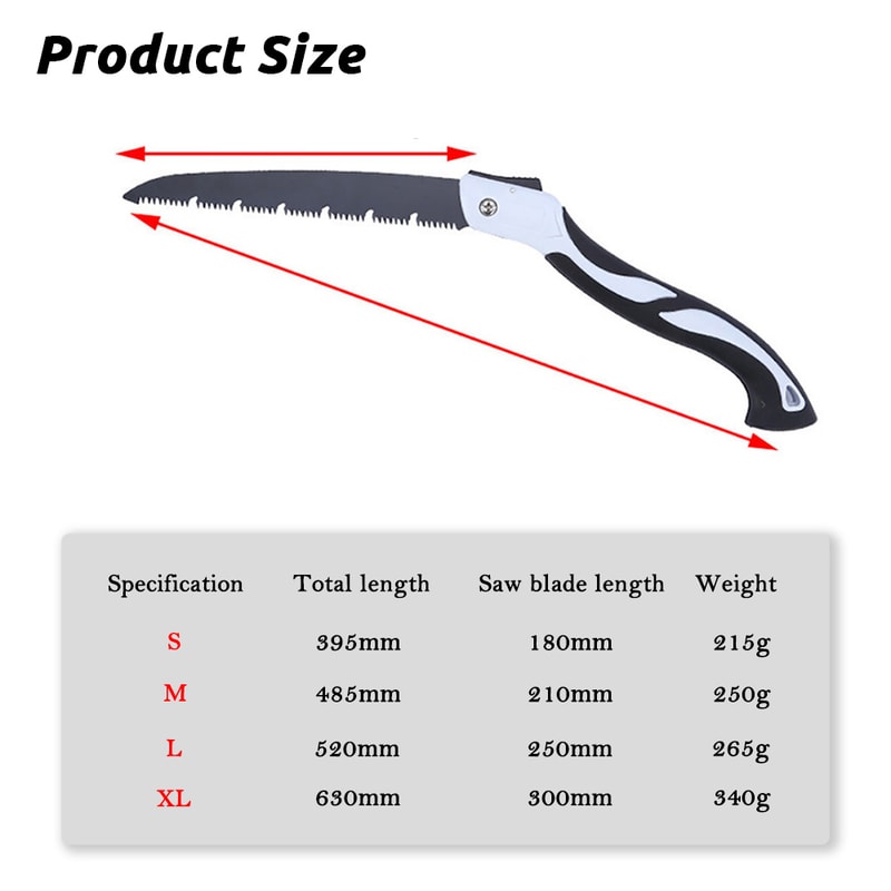 Folding Wood Saw For Outdoor Garden Compact Sharp Camping And Woodworking Tool 5