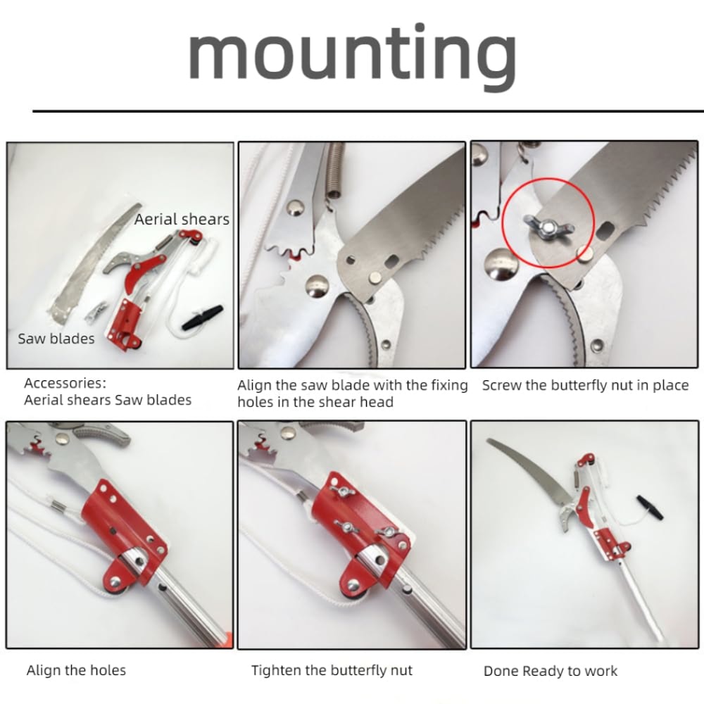 Extendable Tree Pruner Saw Outdoor Pruning Shears For High Branches Garden Trees 3