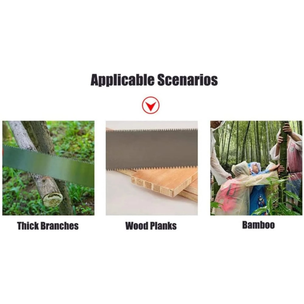 Double Edge Saw Versatile Pull Saw for Precise Flush Cuts, Interchangeable Flexible Blade