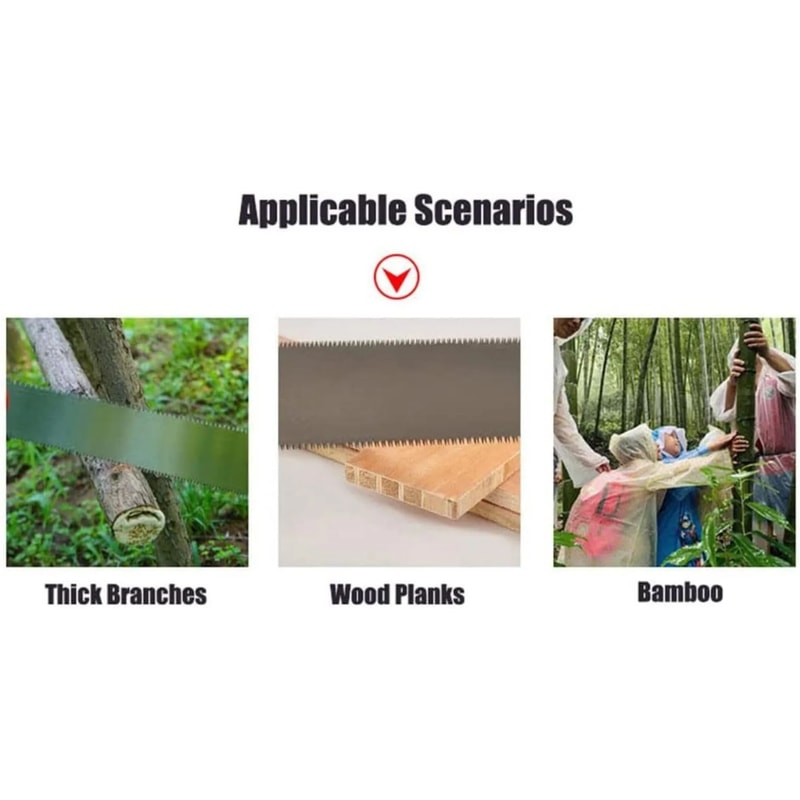 Double Edge Saw Versatile Pull Saw for Precise Flush Cuts, Interchangeable Flexible Blade