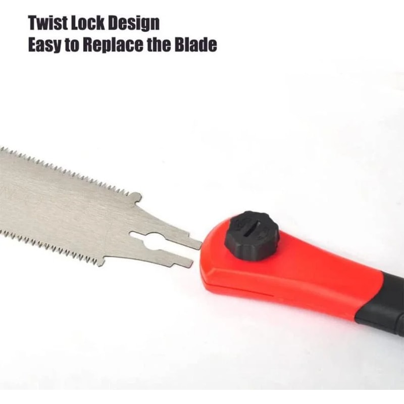 Double Edge Saw Versatile Pull Saw for Precise Flush Cuts, Interchangeable Flexible Blade