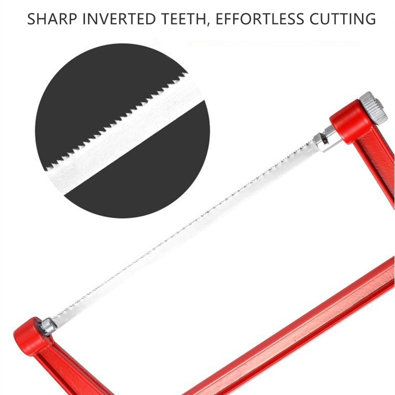 Mini Saw Frame for DIY Woodworking Child-Friendly Steel Hand Saw with Metal Blade