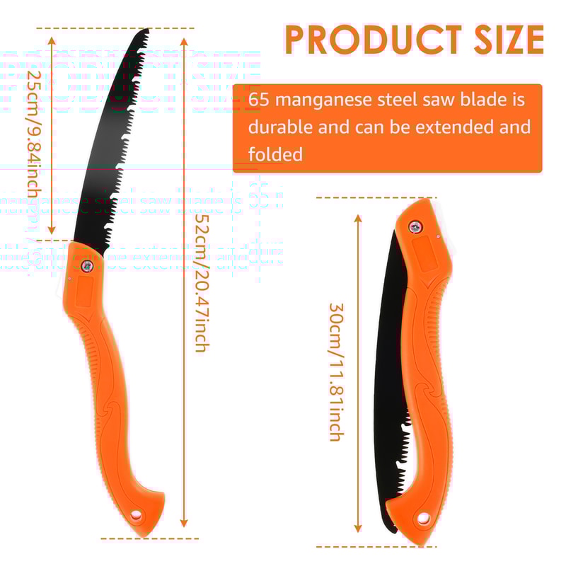Woodworking Folding Saw Durable Manganese Steel Long Blade For Wood Pruning And Manual Camping Cutt 4