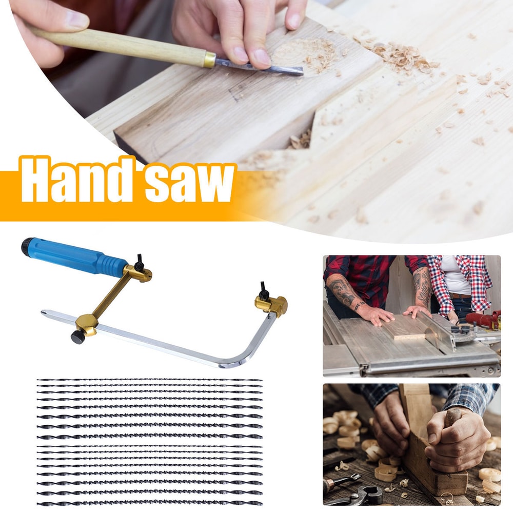 Heavy Duty Coping Saw Kit with Blades Fast Cutting Wood Metal Hand Saw