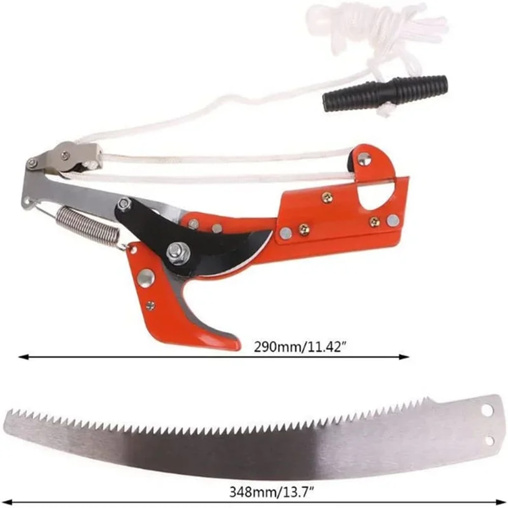 Extendable Tree Pruner Pole Saw High Reach Branch Cutter with Sharp Pruning Shears