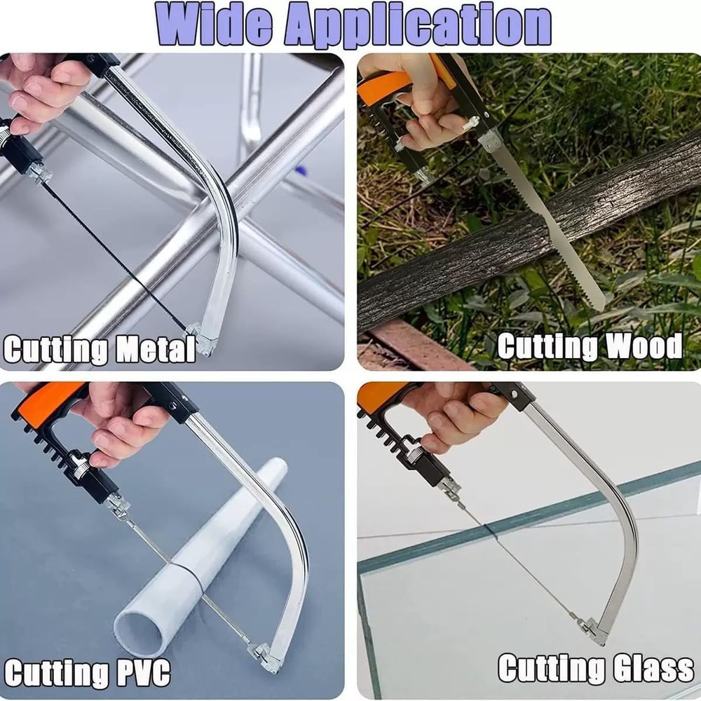 Hacksaw Set For Woodworking Steel Frame With Replaceable Blades Piece Handsaw Set Mini Standard 3