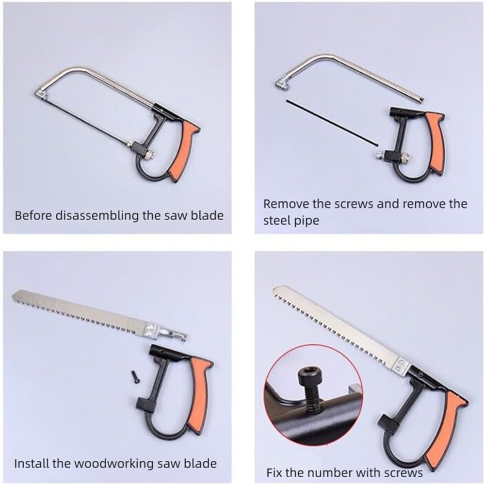 Hacksaw Set For Woodworking Steel Frame With Replaceable Blades Piece Handsaw Set Mini Standard 5