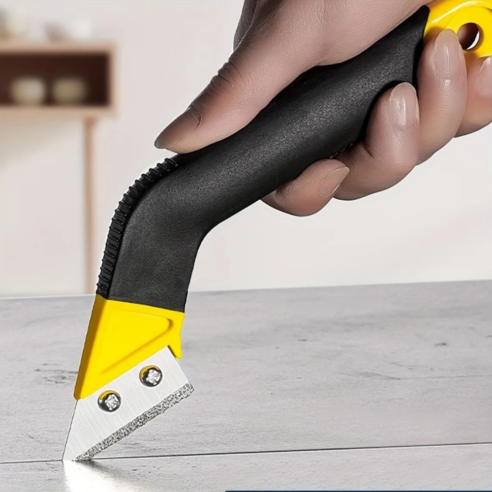 Tile Grout Saw Removal Tool Professional Dual Blade Grout Cleaner With NonSlip Handle For Easy Stri 0