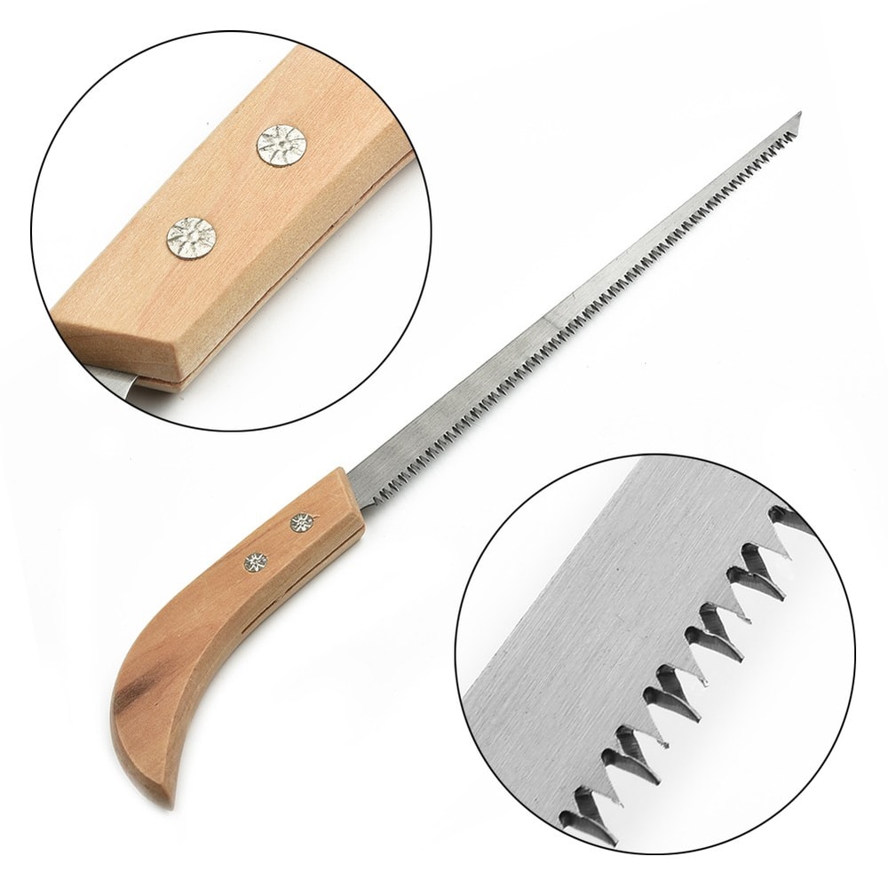 Outdoor Portable Ice Cutting Saw with Wooden Handle Multi-Function Hand Saw for Household and Garden Use