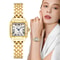 Luxury Gold Stainless Steel Ladies Fashion Quartz Watch With Bracelet 1
