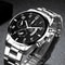 Mens Luxury Steel Belt Watch Fashion Business Calendar Watch Ideal Christmas Valentines Day Gift 0