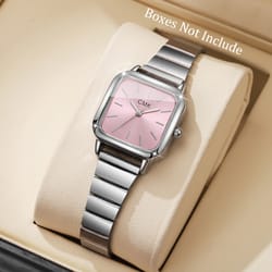 luxury ultra thin quartz womens wristwatch fashion square design with elegant strap
