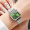 Luxury Ultra Thin Quartz Womens Wristwatch Fashion Square Design With Elegant Strap 1