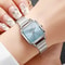 Luxury Ultra Thin Quartz Womens Wristwatch Fashion Square Design With Elegant Strap 3