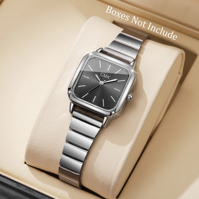 Luxury Ultra Thin Quartz Womens Wristwatch Fashion Square Design With Elegant Strap 10