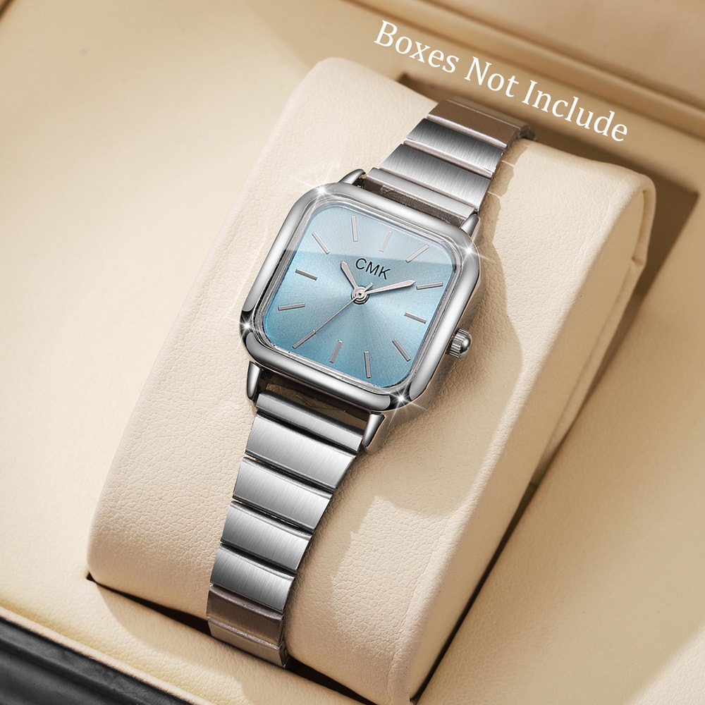 Luxury Ultra Thin Quartz Womens Wristwatch Fashion Square Design With Elegant Strap 12