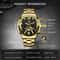 Fashion Mens Calendar Watches Business Stainless Steel Quartz Wristwatch Necklace Bracelet Set 2