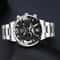 Fashion Mens Calendar Watches Business Stainless Steel Quartz Wristwatch Necklace Bracelet Set 1