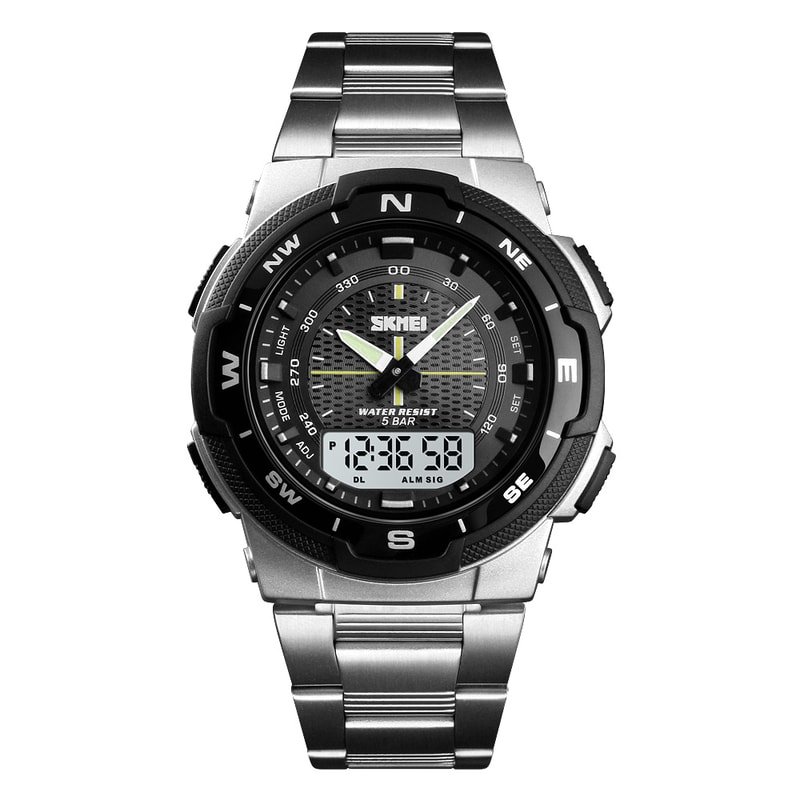 Silver Performance Digital Sports Watch With Chrono Countdown 4