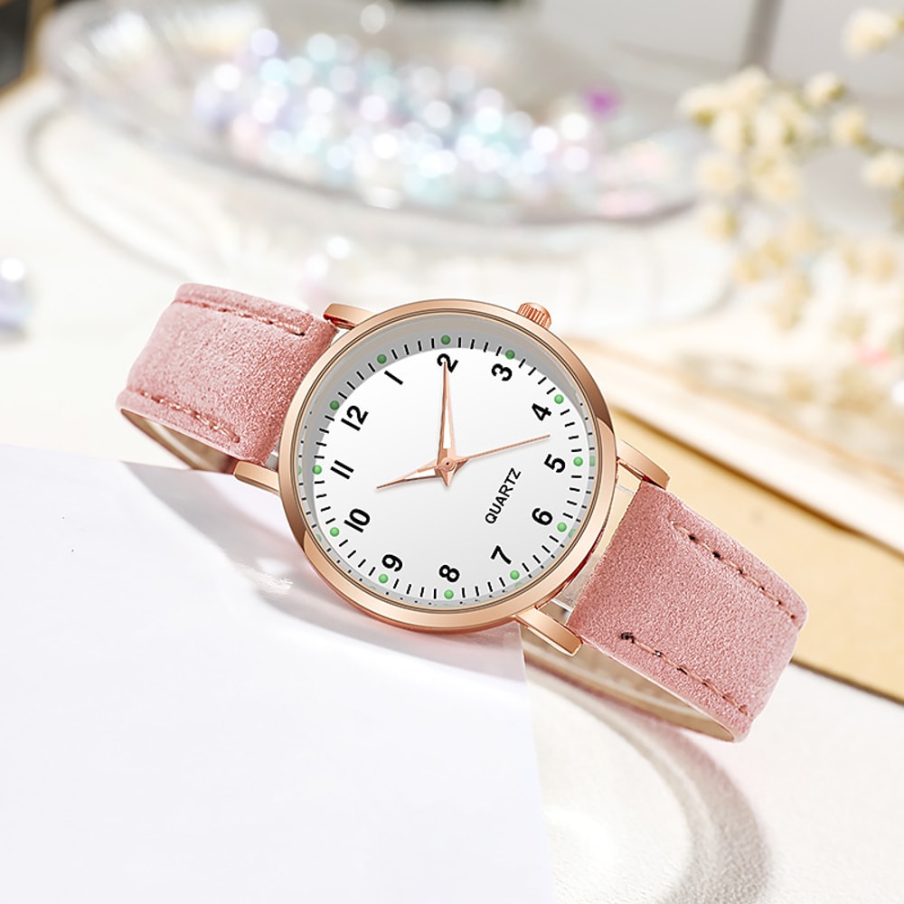Luxury Leather Quartz Watch For Women Elegant Backlight Wristwatch For Ladies 2