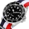 Diver Style Watch With Japan Movement And Rotating Bezel Fabric Strap Dial For Adventurers 0