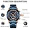 Luxury Sports Chronograph Watch For Men Full Steel Waterproof Quartz Wristwatch 2