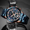 Luxury Sports Chronograph Watch For Men Full Steel Waterproof Quartz Wristwatch 3